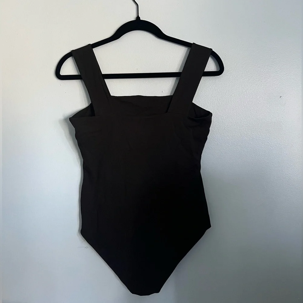 H&M Black square neck bodysuit